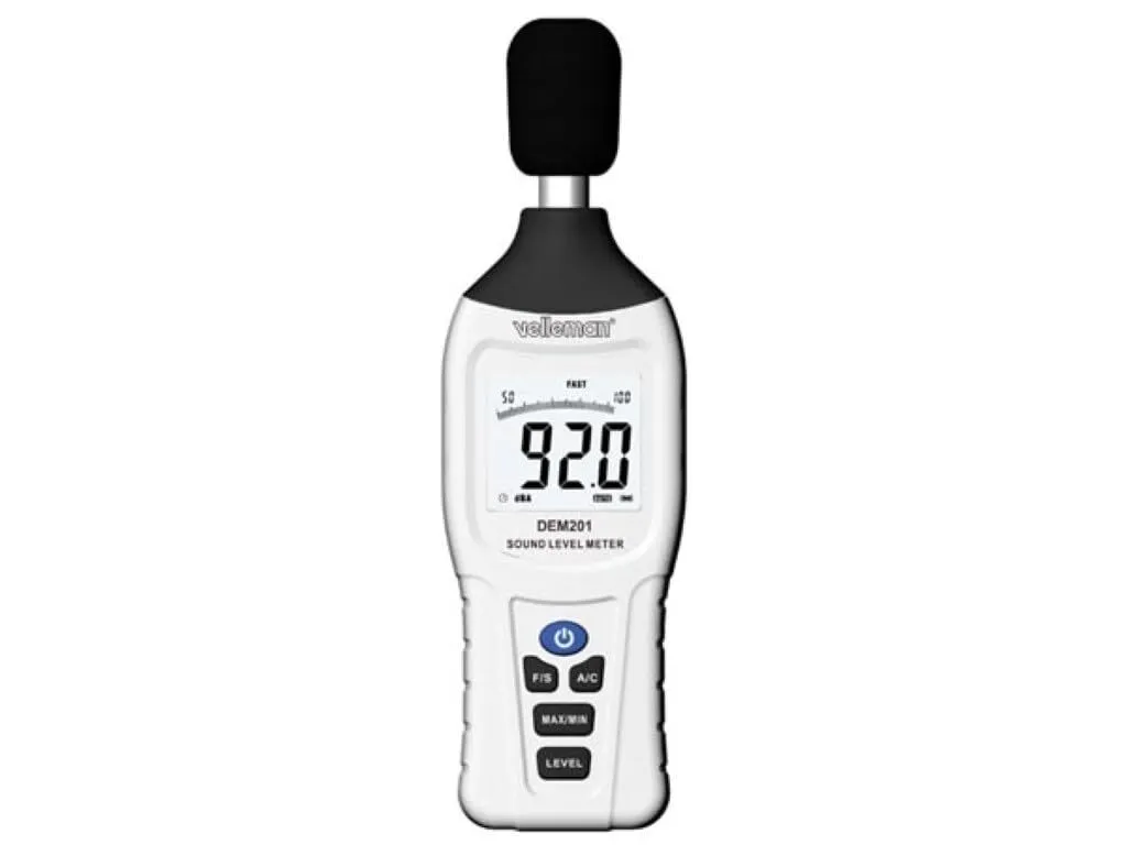 Sonomètre numérique haute précision 30-130 dB avec écran LCD rétroéclairé
