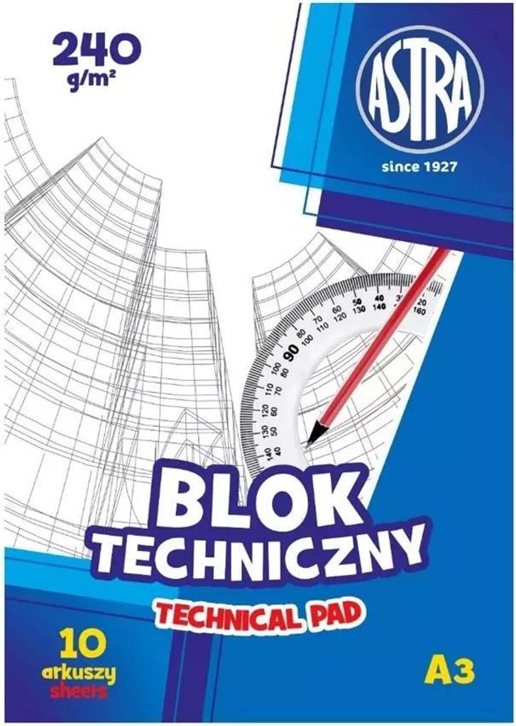 Blok techniczny A3/10K 240g (10szt) ASTRA Produktbild 