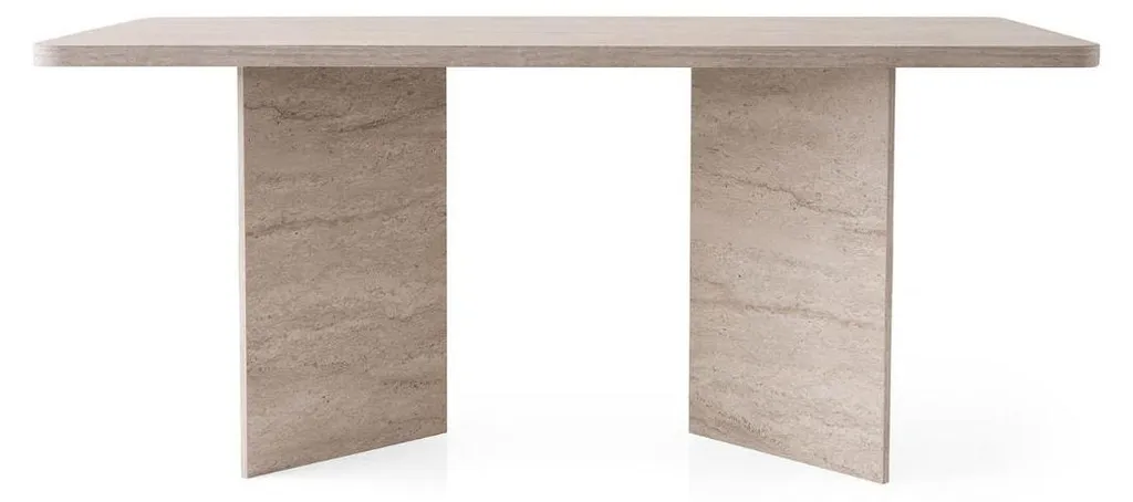 Grande table de repas rectangulaire 180 cm style industriel LOFT chêne