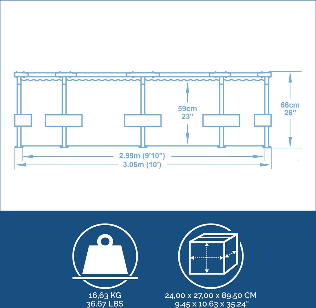 Bestway Pool Steel Pro Rahmen 305×66 cm Produktbild 26