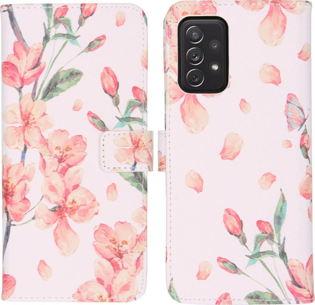 imoshion Design TPU Klapphülle Samsung Galaxy A72 - Blossom Watercolor