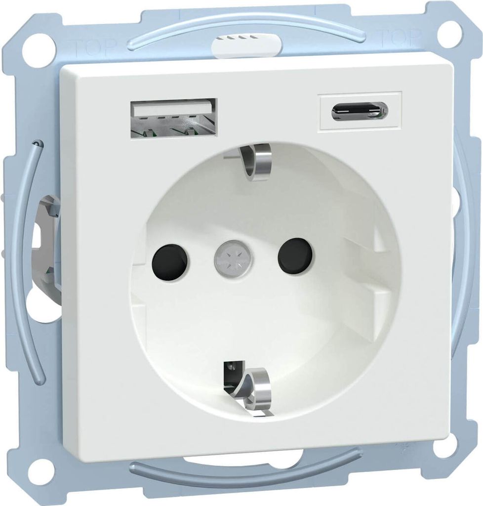 Merten Schuko Steckdose mit USB Ladegerät MEG2367-0325 (MEG2367-0325)