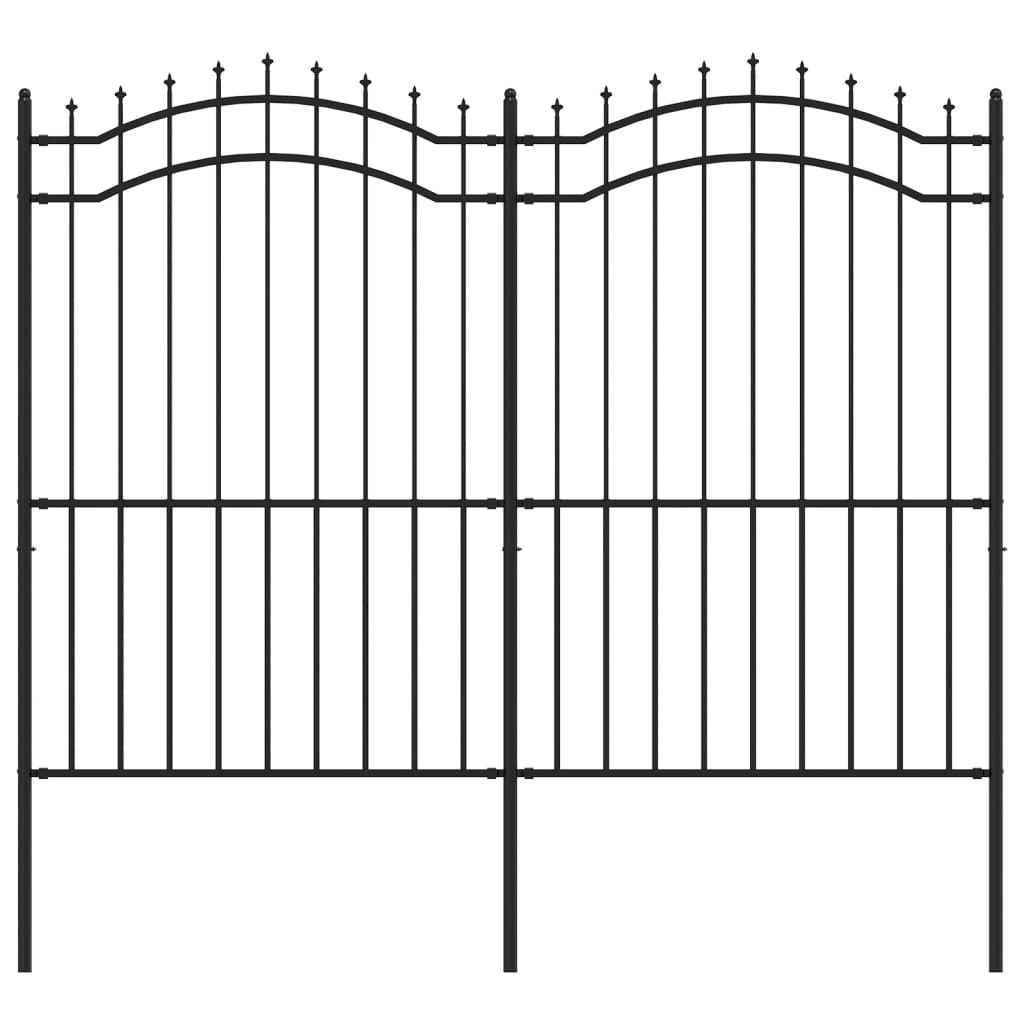 vidaXL Gartenzaun Woerden mit Speerspitze Schwarz 240 x 175 Produktbild 