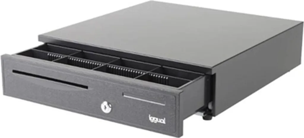 Cassetto Portamonete Iggual IRON-20 Nero 42cm - Sicurezza POS RJ11 - 1