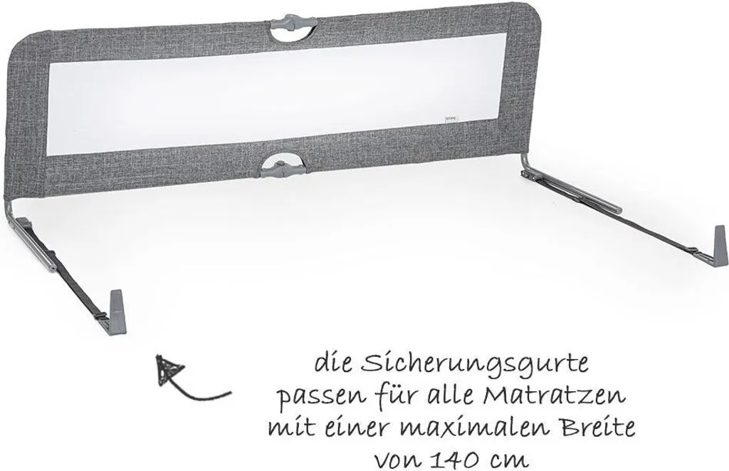 Protection de lit pliable 150 cm avec filet de sécurité respirant - 5