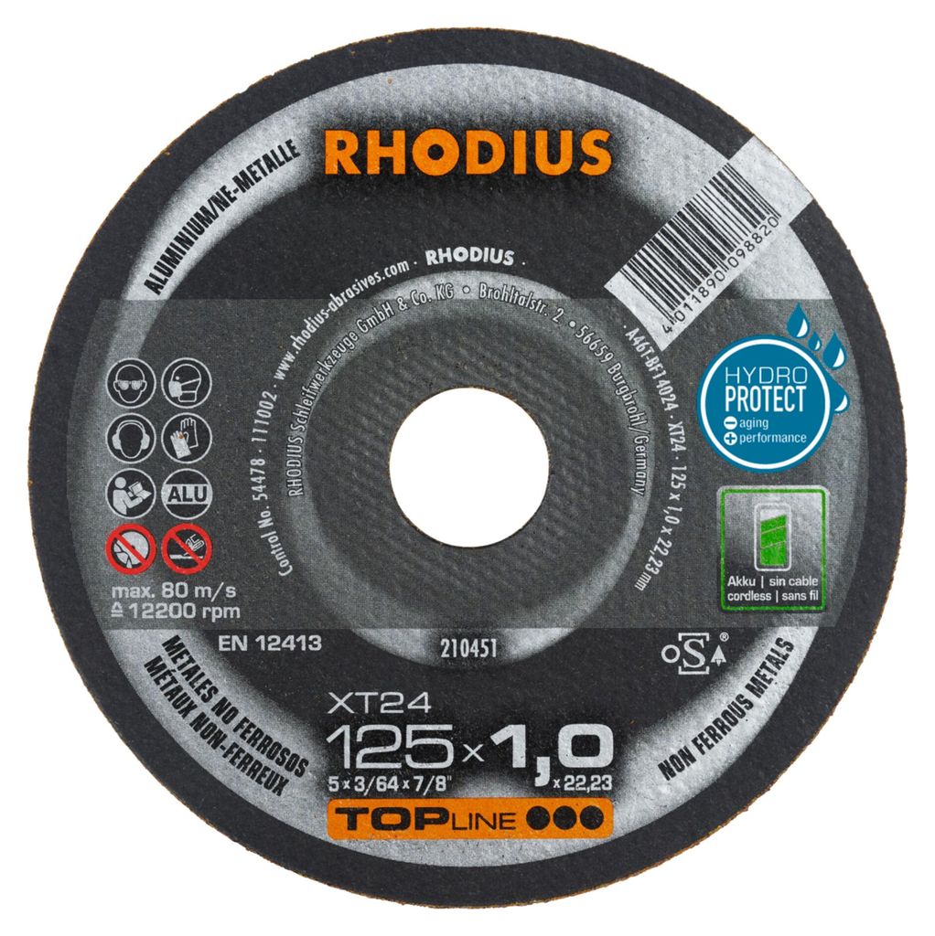 Rhodius XT24 210451 Cutting disc (straight) 125 mm 1 pc(s) Non-ferrous metal