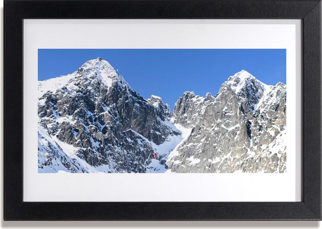 Bild 30x20 MDF-Rahmen Wandkunst Schneeberglandschaft
