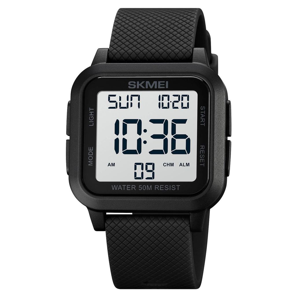 SKMEI 1894 Sportuhren Countdown-Doppelzeit-Uhr Wecker Chronograph Digitaluhren 50 Meter wasserdichte Uhr