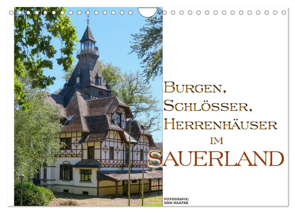 Burgen, Schlösser, Herrenhäuer im Sauerland (Wandkalender 2027 DIN A4 quer), CALVENDO Monatskalender
