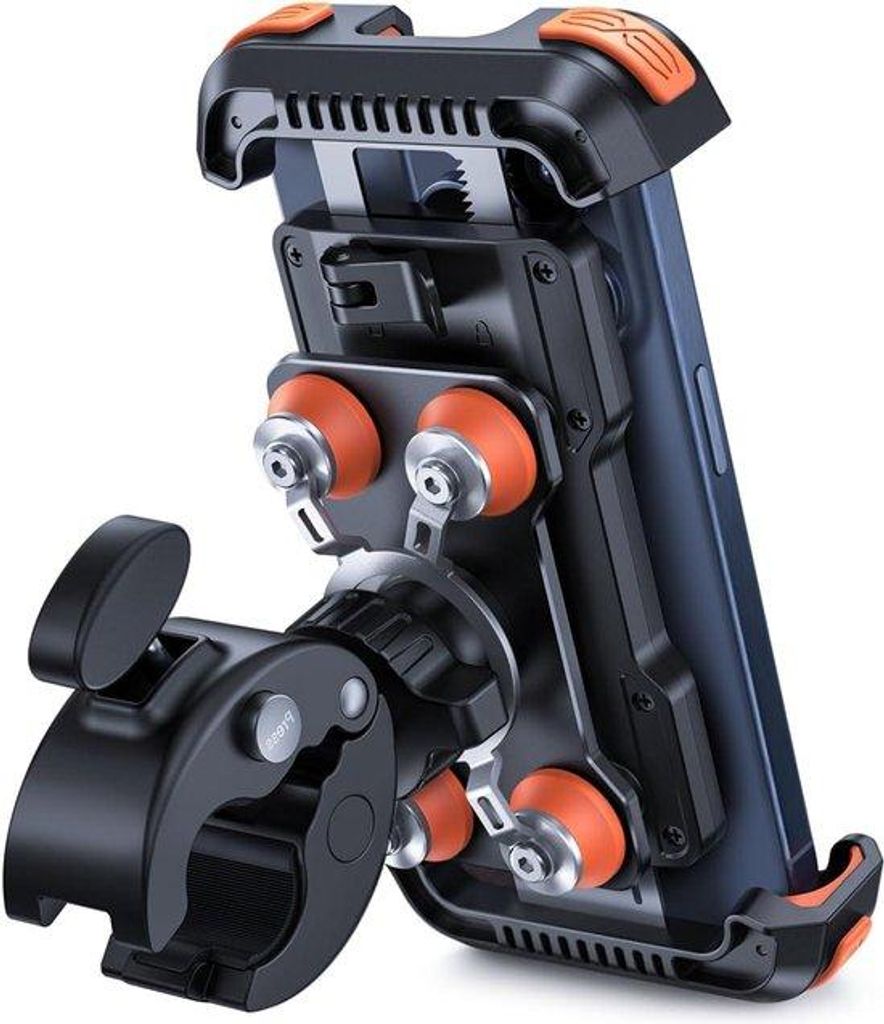 Motorrad Telefonhalter Dual Anti-Shock Design iPhone Serie 47-68 Zoll Orange