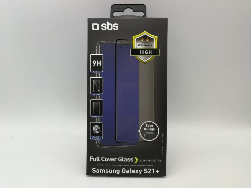 SBS Glas SP Full Cover Galaxy S21+ schwarz Produktbild 