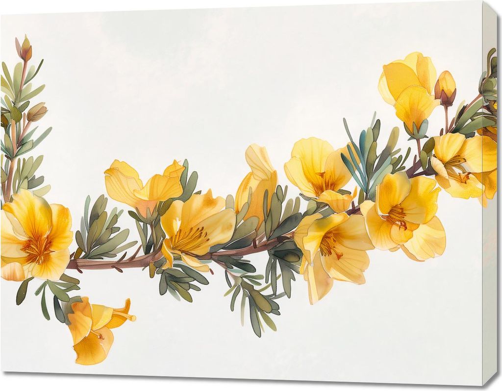 Bild 90x70cm Gelbe Blumen