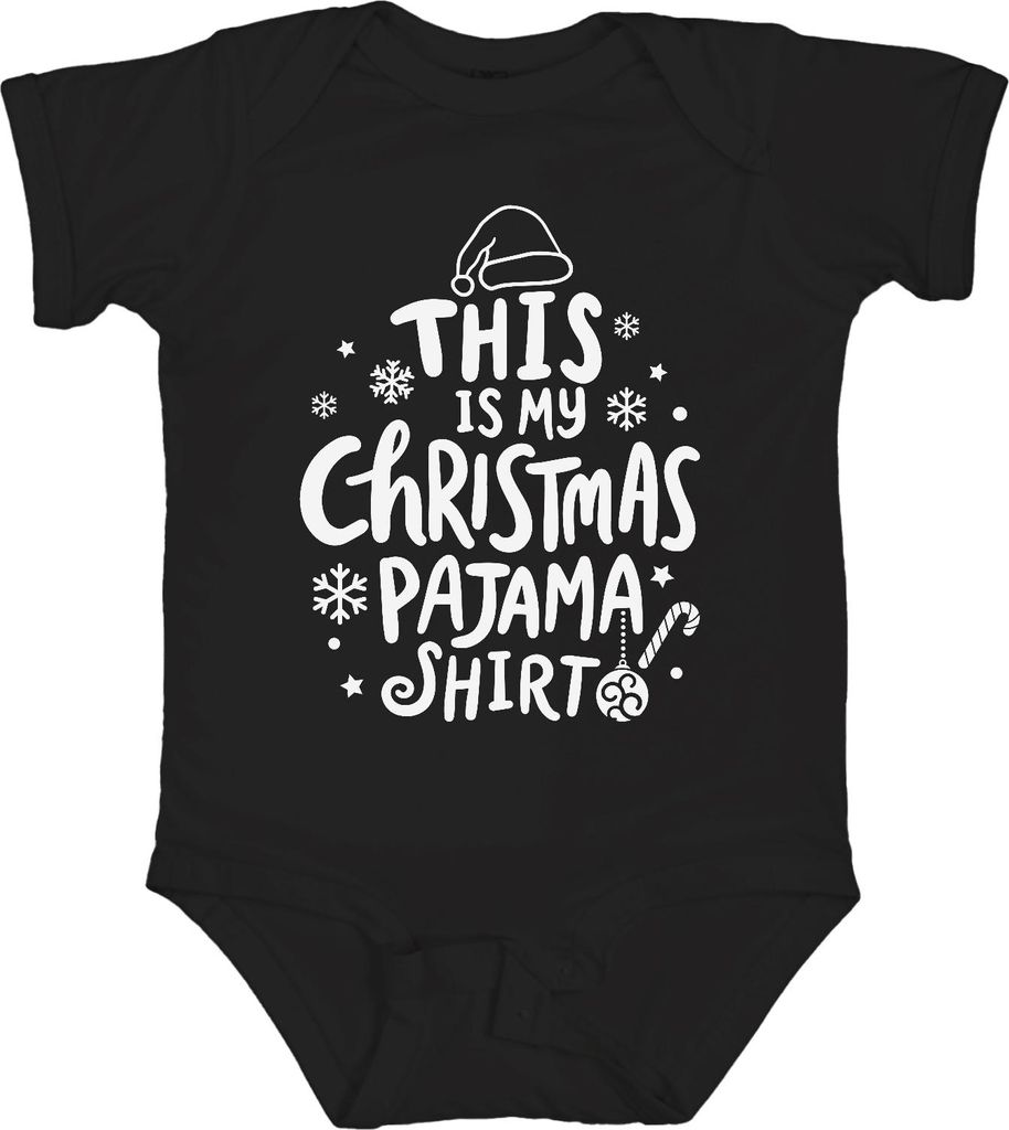 This is my Christmas Pajama Shirt Weiß Motiv - Weihnachten Xmas Christmas Unisex Baby Body, Schwarz, 12/18
