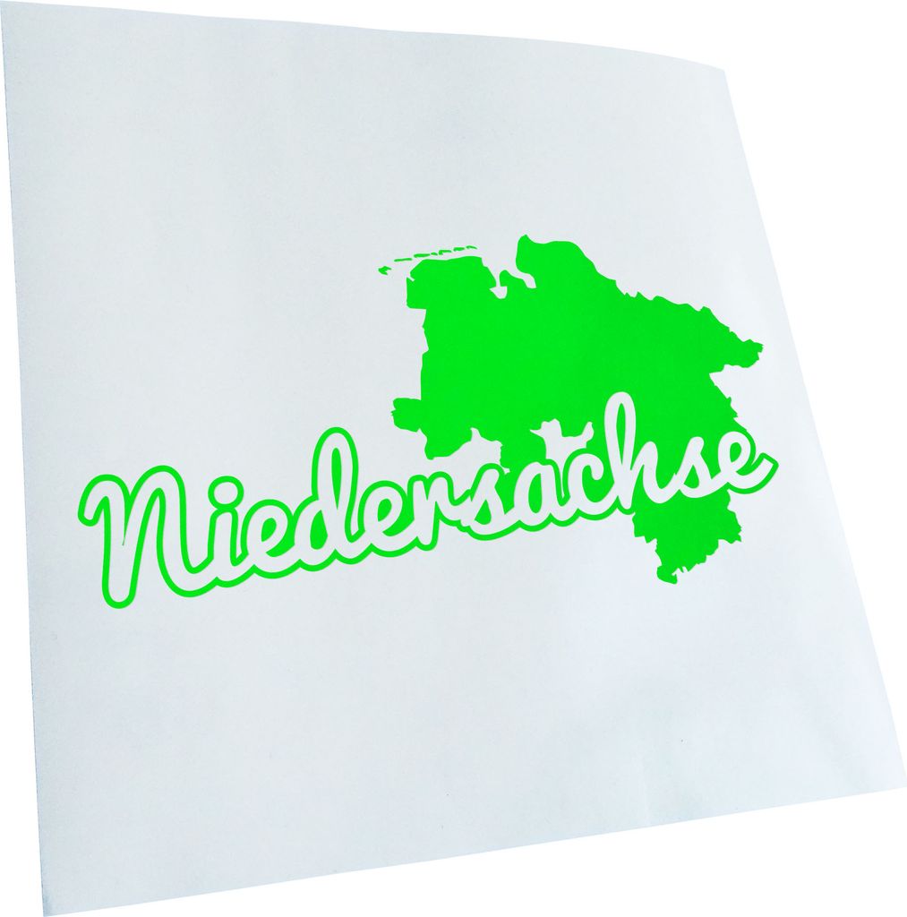 Kiwistar - Autoaufkleber - Niedersachse Herkunft - Neongrün - 40x20cm - Aufkleber für Auto, Laptop, Fahrrad, LKW, Motorrad mehrfarbig JDM Decal R...