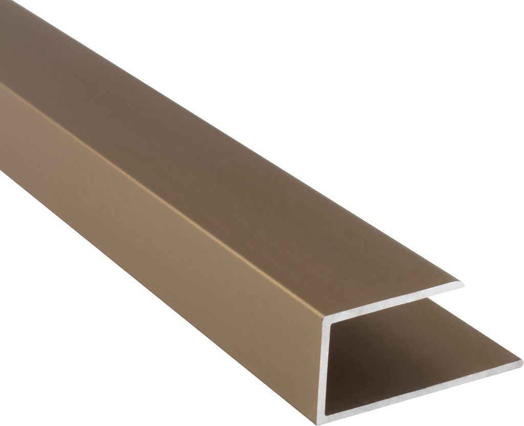 Alu Abschlussprofil Einschubprofil für Laminat Parkett gold Produktbild 