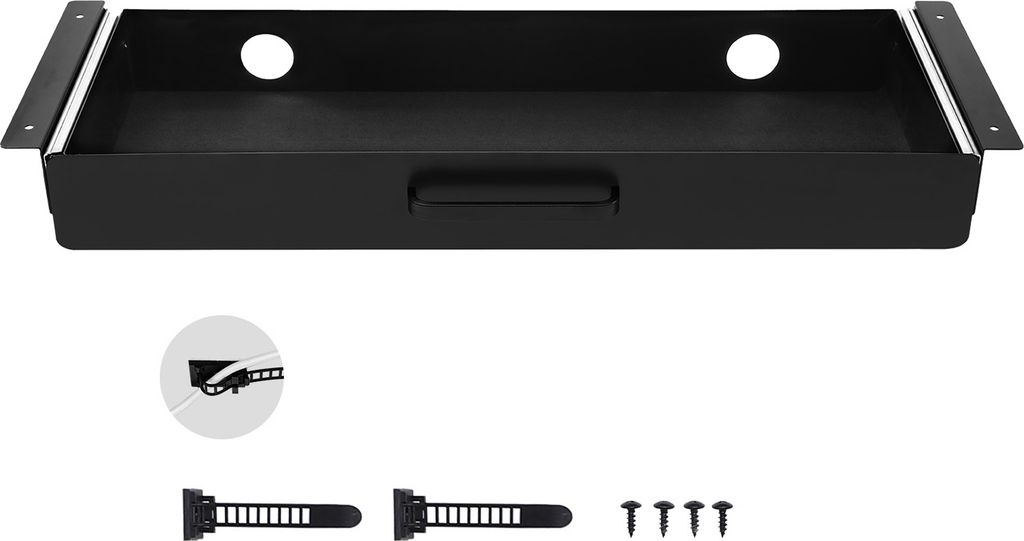 SucceBuy 58 cm Schubladen-Organizer unter dem Schreibtisch, ausziehbarer Platzsparer für das Home Office