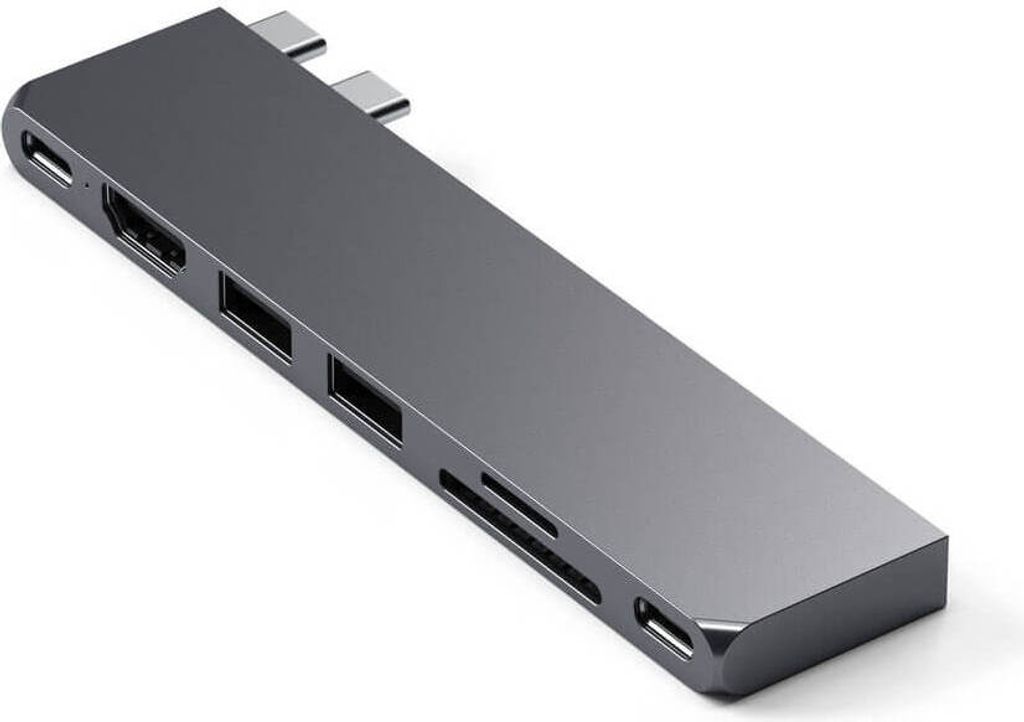 Satechi USB-C Pro Hub Slim Adapter Space Gray Produktbild 