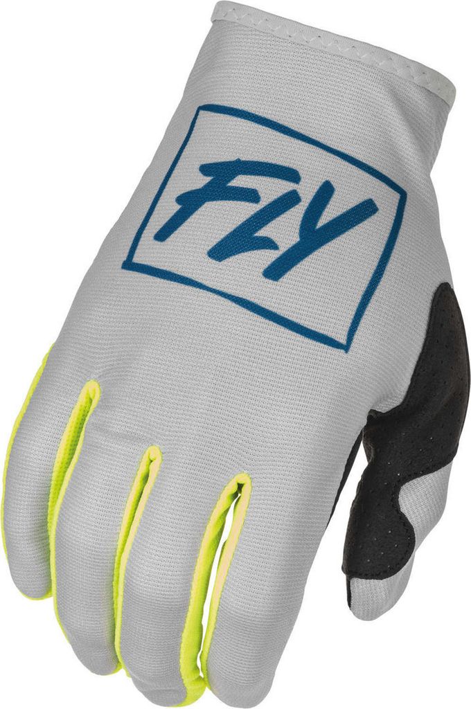 Fly Racing Lite Motocross Handschuhe Farbe: Grau/Gelb, Grösse: 8 (S)