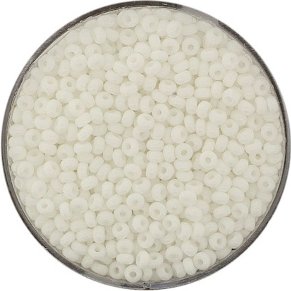 Rocailles weiß satt 2,6 mm Produktbild 