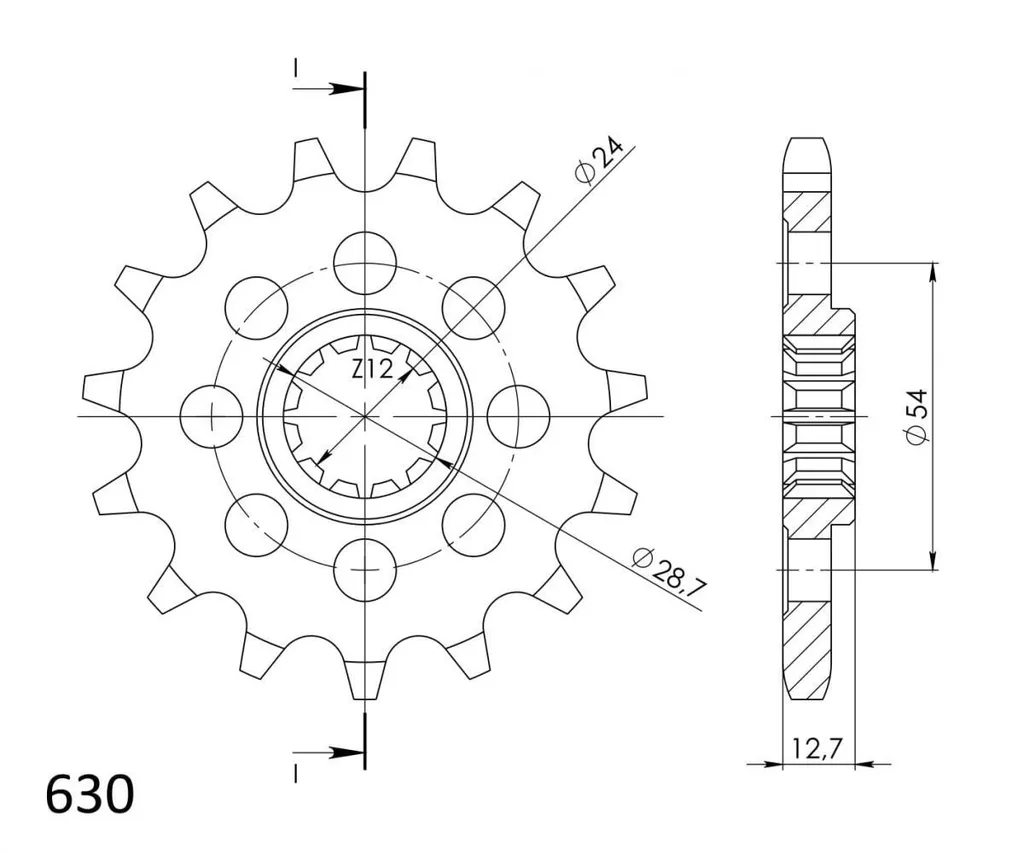 Pignone 15 Denti Supersprox 630 CST-522:15 Suzuki GS 1000/1100