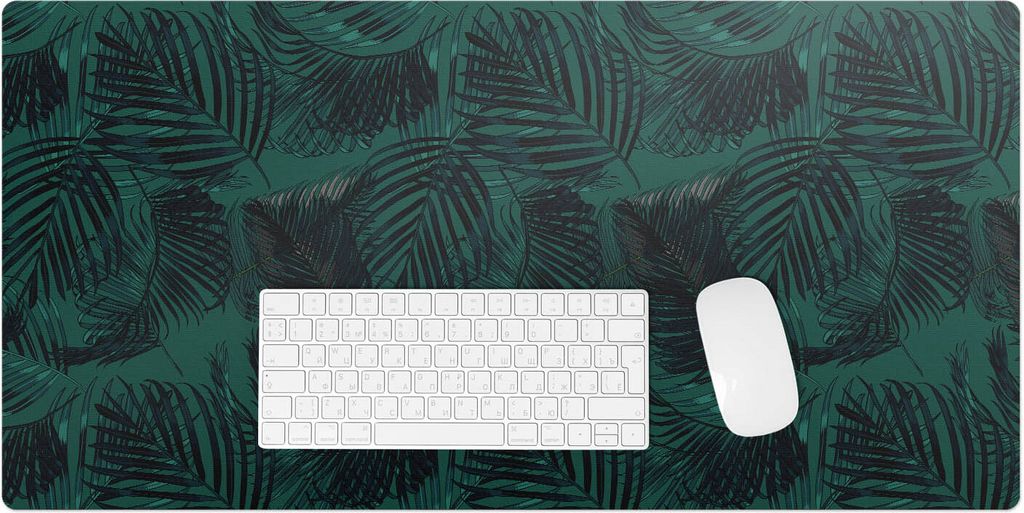 Muster Aus Palmblättern – Schreibtischunterlage – Rutschfeste Tischunterlage – Schreibtischmatte für Büro & Zuhause – Schreibunterlage ...