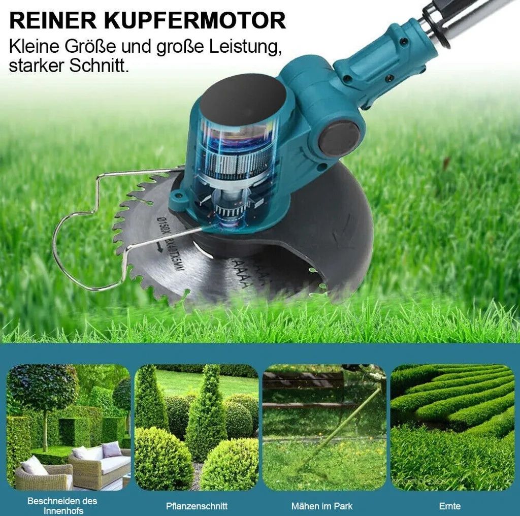 Akku Rasentrimmer Für Makita Mit 2 Akku Und Ladege Produktbild-Vorschau 8