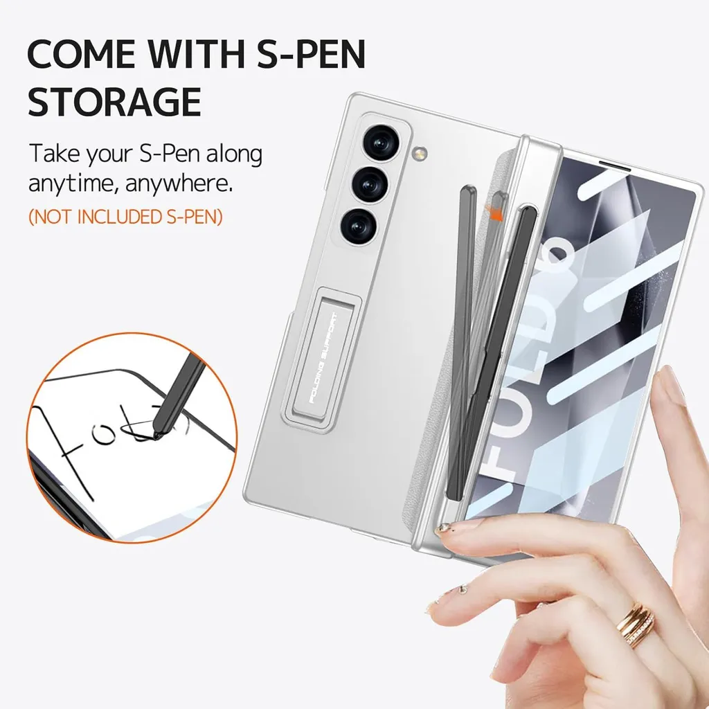 Custodia Professionale Z Fold 6 Argento: S Pen e Supporto Video - 6
