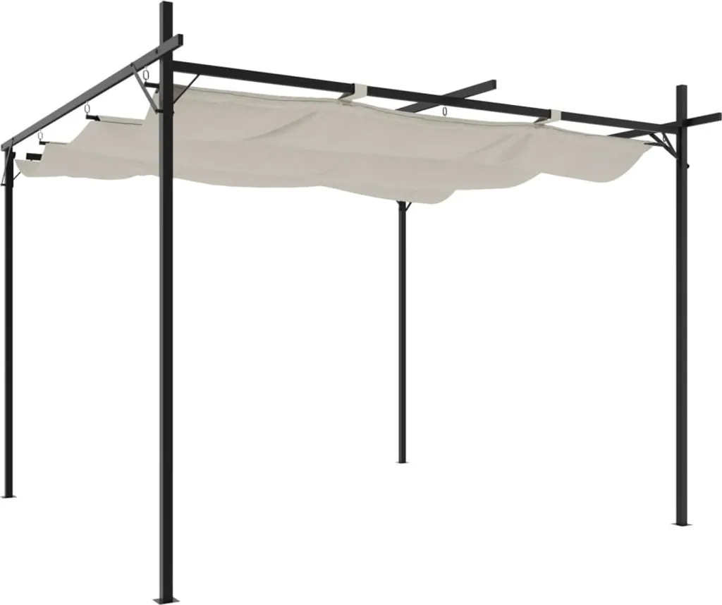 Pergola VidaXL crème 295x292 cm contre la chaleur et soleil direct