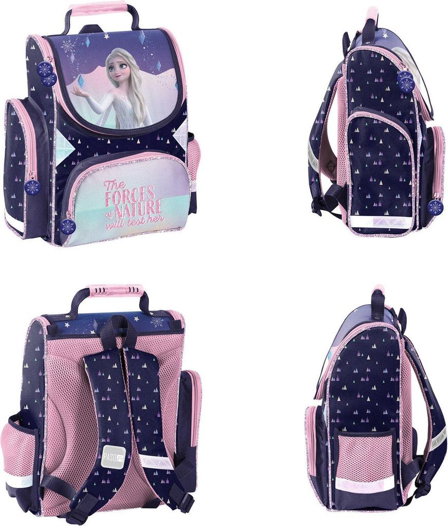 SCOOLSTAR Anna Elsa Schulranzen Rucksack 4-teiliges Produktbild 