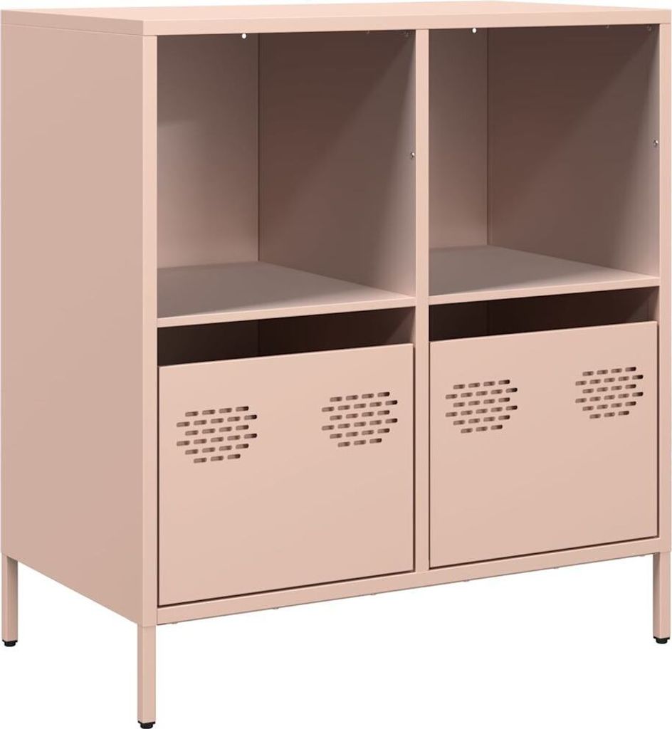 Sideboard Rosa 68x39x73,5 cm Kaltgewalzter Stahl
