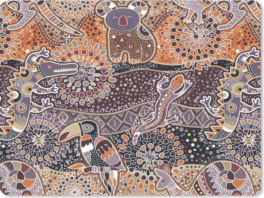 MuchoWow Mauspad Mousepad Muster - Koala - Tiere - Australien 23x19 cm - Mousepads - Maus Mat - Pad - Mausunterlage - Schreibtischunterlage - Mau...