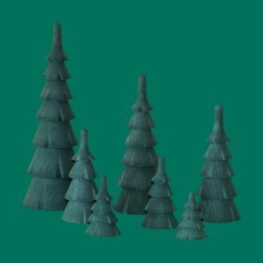 Weihnachtsdeko Holzbaum geschnitzt Höhe 16cm NEU