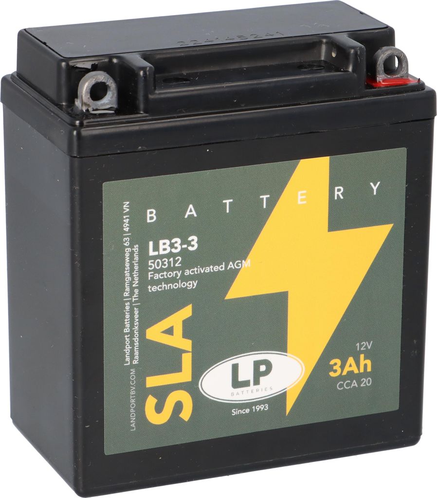 Batterie AGM SLA 12V 3Ah für Motorrad Startbatterie MS LB3-3