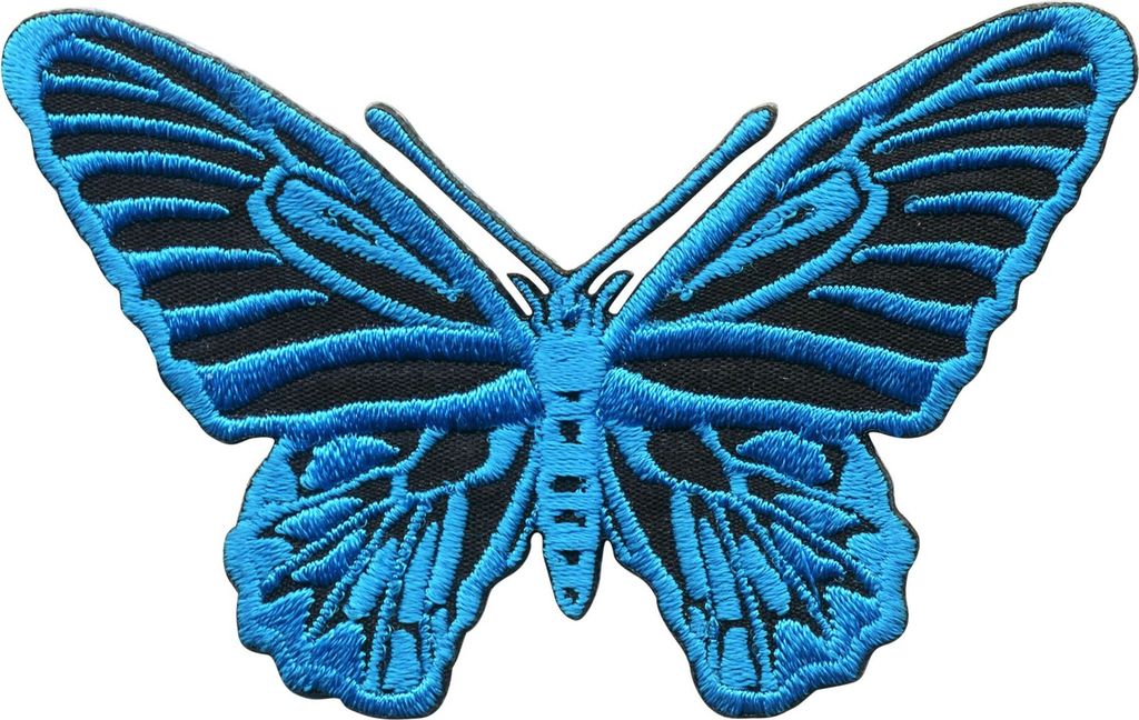 Aufnäher - Schmetterling - blau - Patch