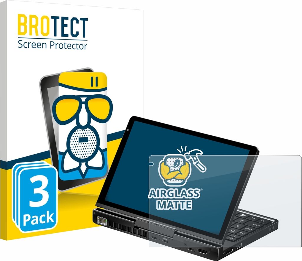 3x BROTECT Entspiegelungs Schutzglas für GPD Pocket 4 Schutzfolie Panzer Folie Glas Display Schutz matt