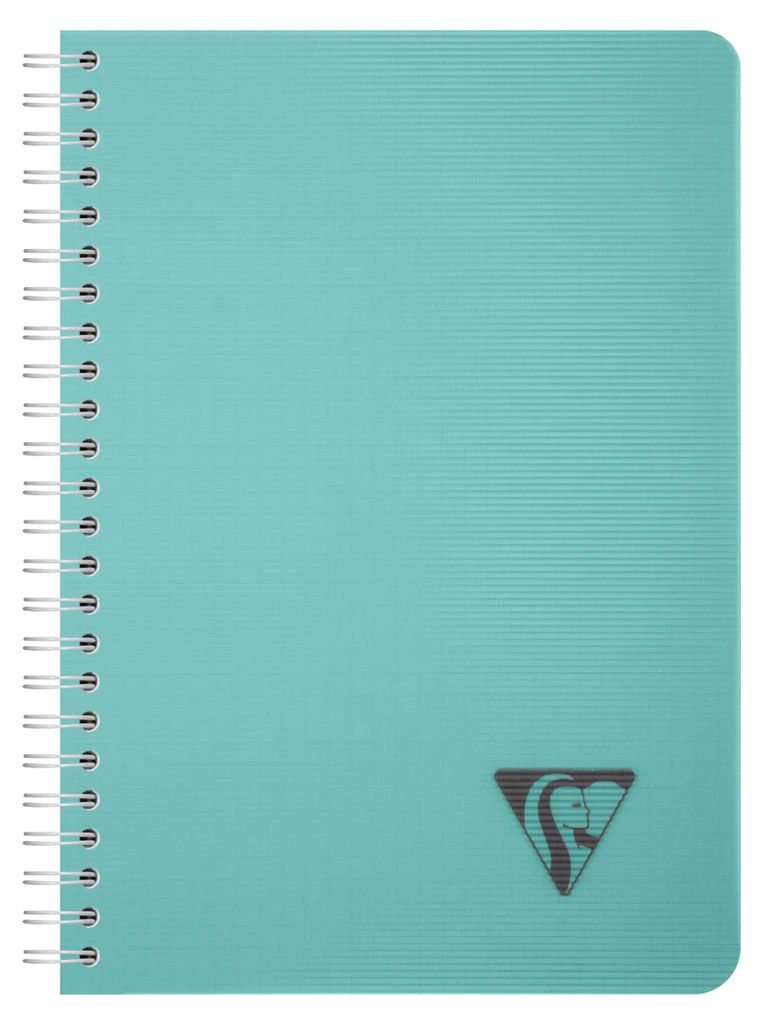 Clairefontaine 5x Spiralbuch A5, 90 Bl kariert 90g Einband PP Blau 327500C