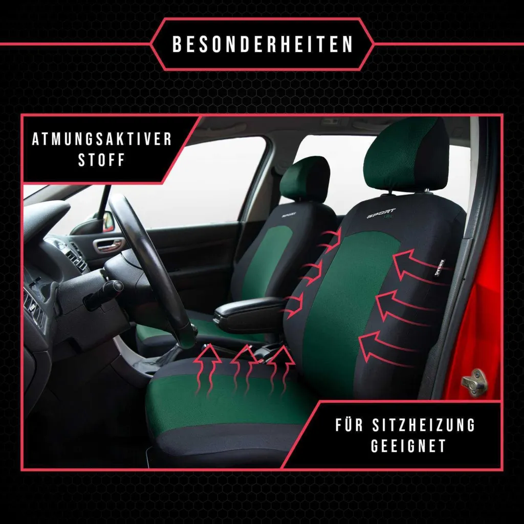 Coprisedili Mitsubishi ASX Verde - Ideale per Sport e Outdoor - 3