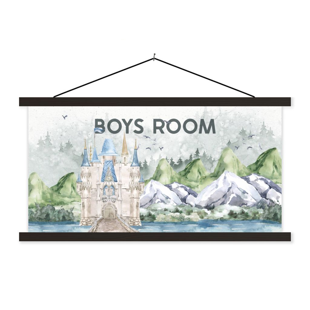 MuchoWow Textilposter Zitate - Jungenzimmer - Jungen - Sprichwörter - Kinder - Baby - Kleiner Junge 60x30 cm mit schwarzem Rahmen - Textilien