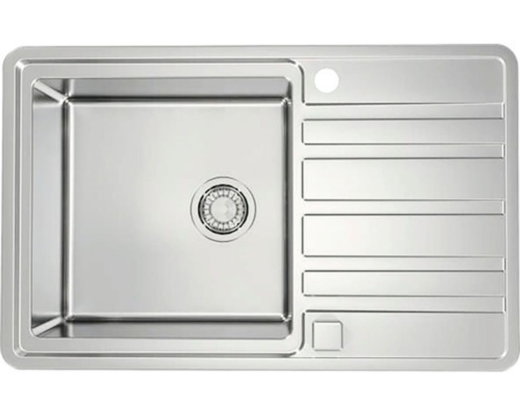 Alveus Rando - Spüle, 790x500 mm, mit Ablaufbedienung, Edelstahl 1131209