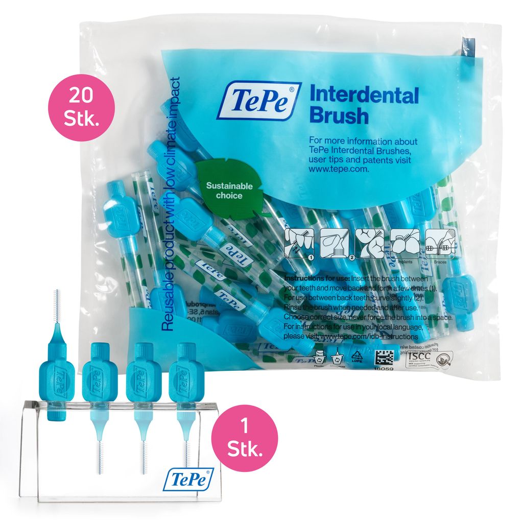 20-Pack TePe Interdentalbürsten Original und 1 Produktbild 
