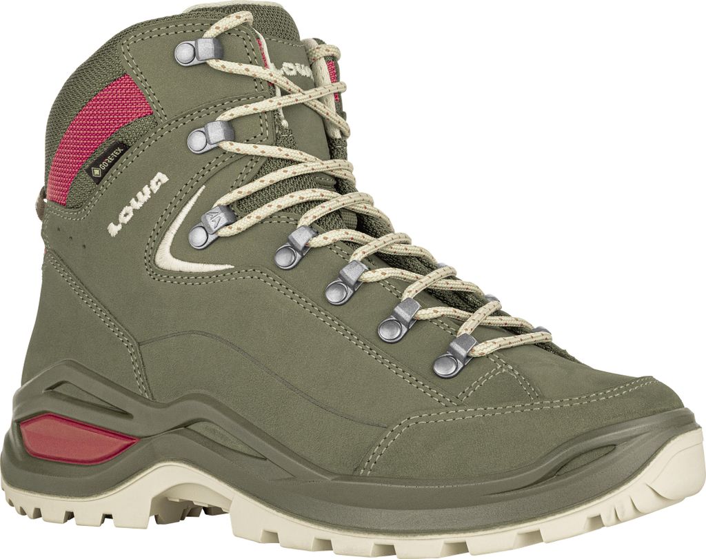 Lowa RENEGADE EVO GTX MID Ws Wanderschuh Trekkingschuh Damen hellgrün beige 43,5