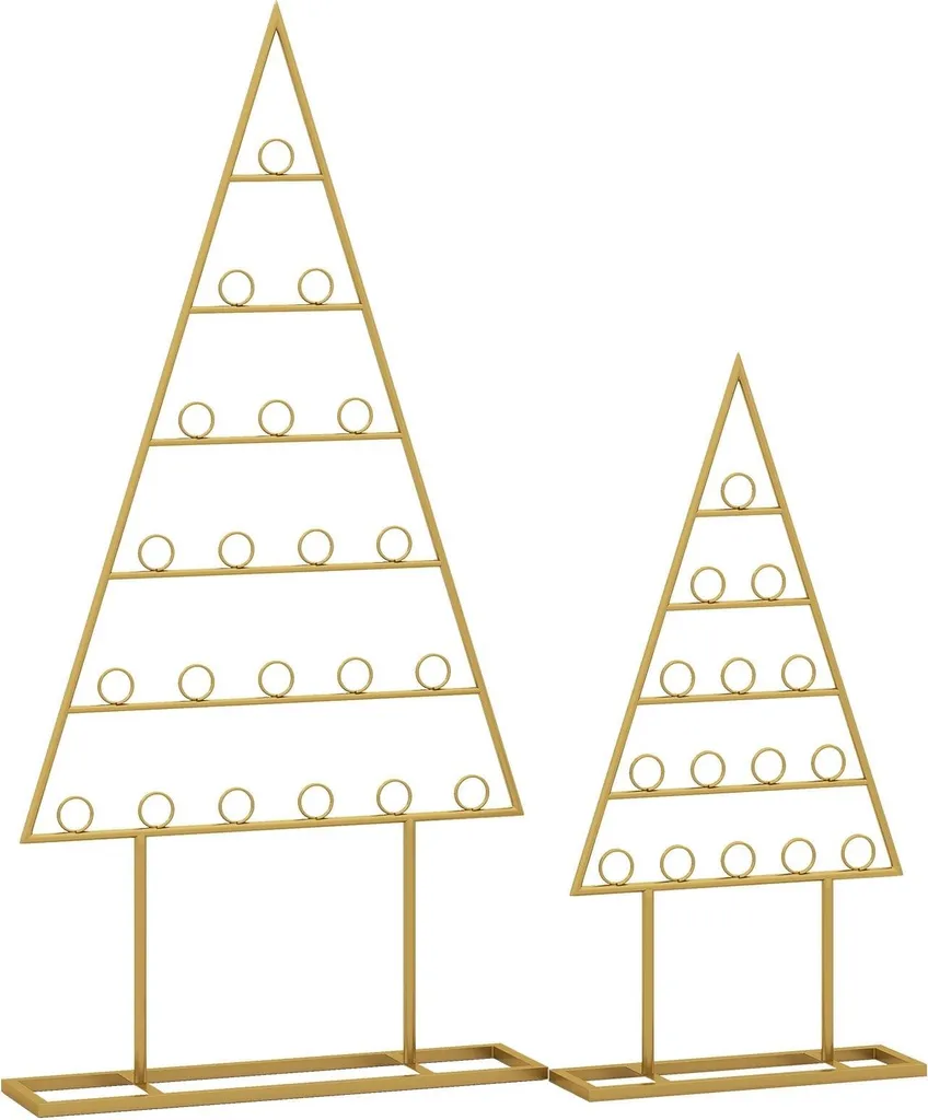 Présentoir de cartes de vœux sapin de Noël mural métal 36 clips