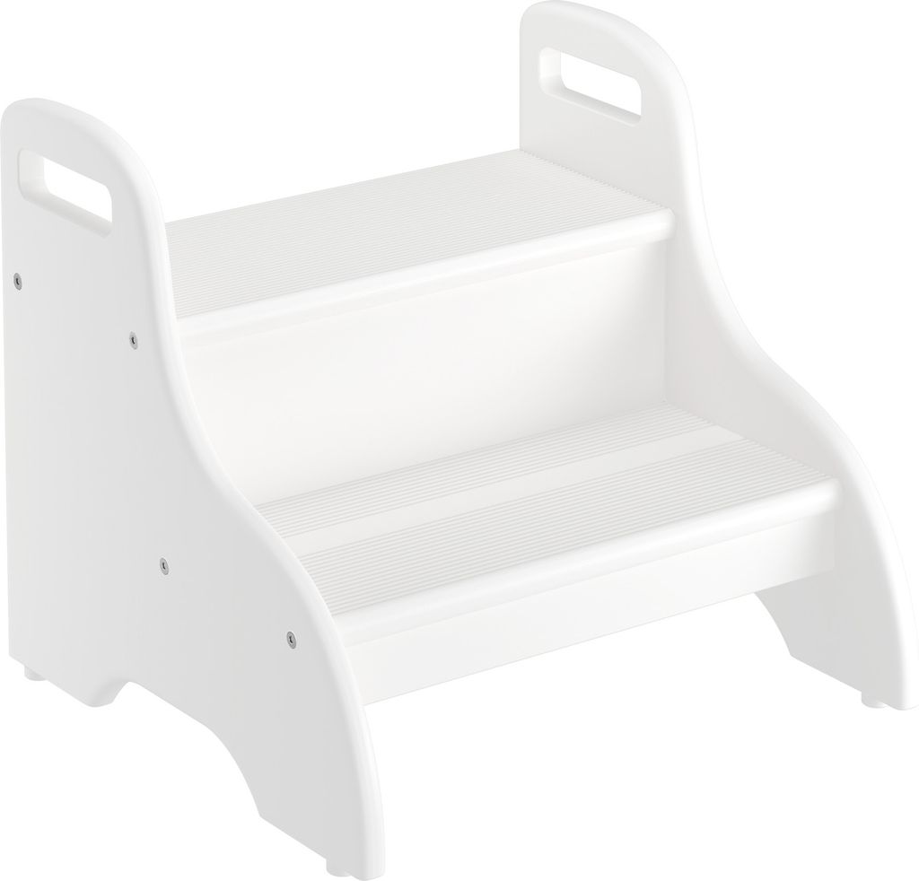 Tritthocker für Kinder und Erwachsene als Badezimmerhocker zum Zähneputzen V-90.92-05Kiefer weiß