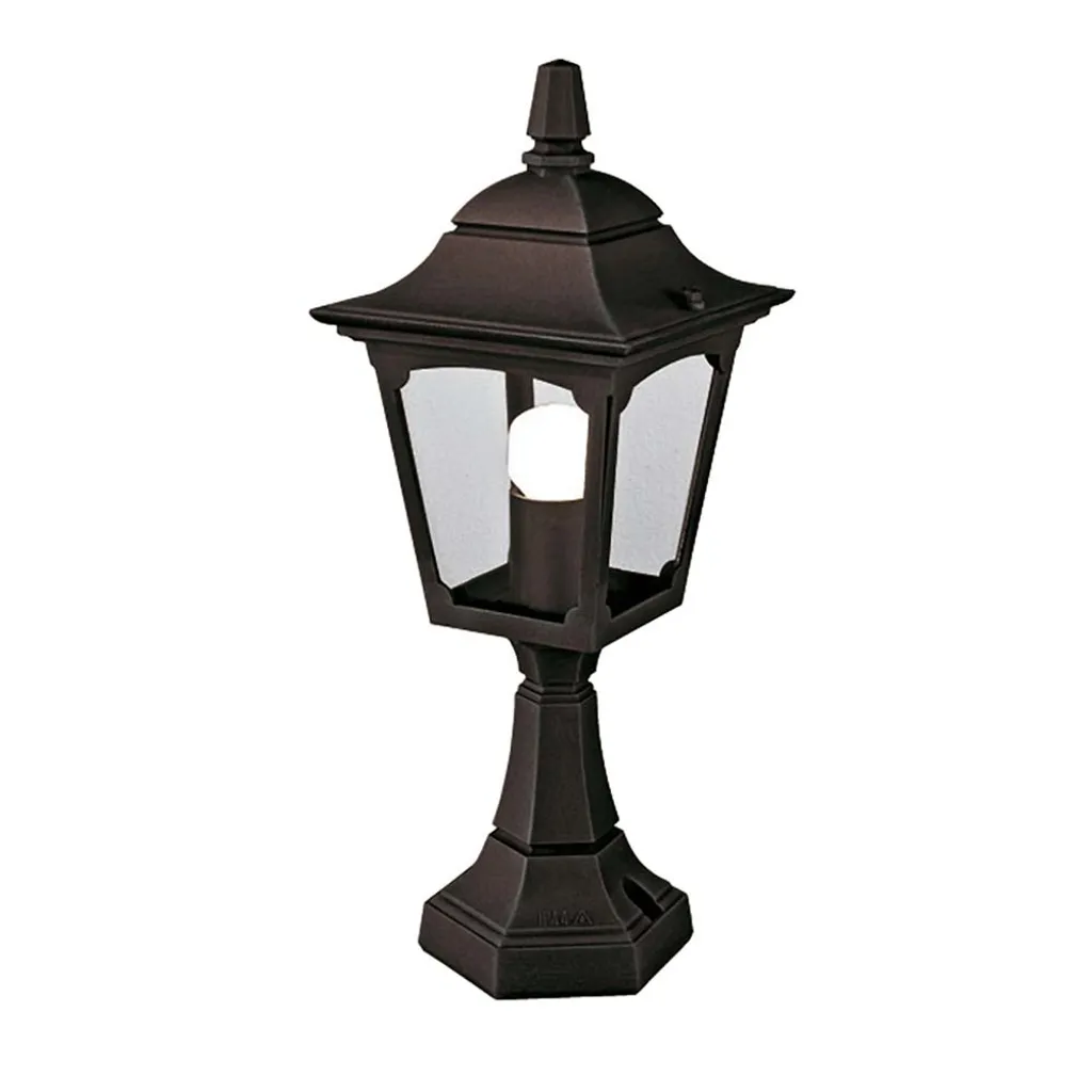 Petit Lampadaire Extérieur Lanterne Noire Chapel Mini Style Rétro
