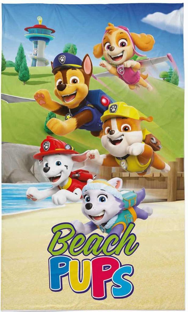 DETEXPOL Babyhandtuch Paw Patrol Strand Baumwolle - Frottee, 50/30 cm