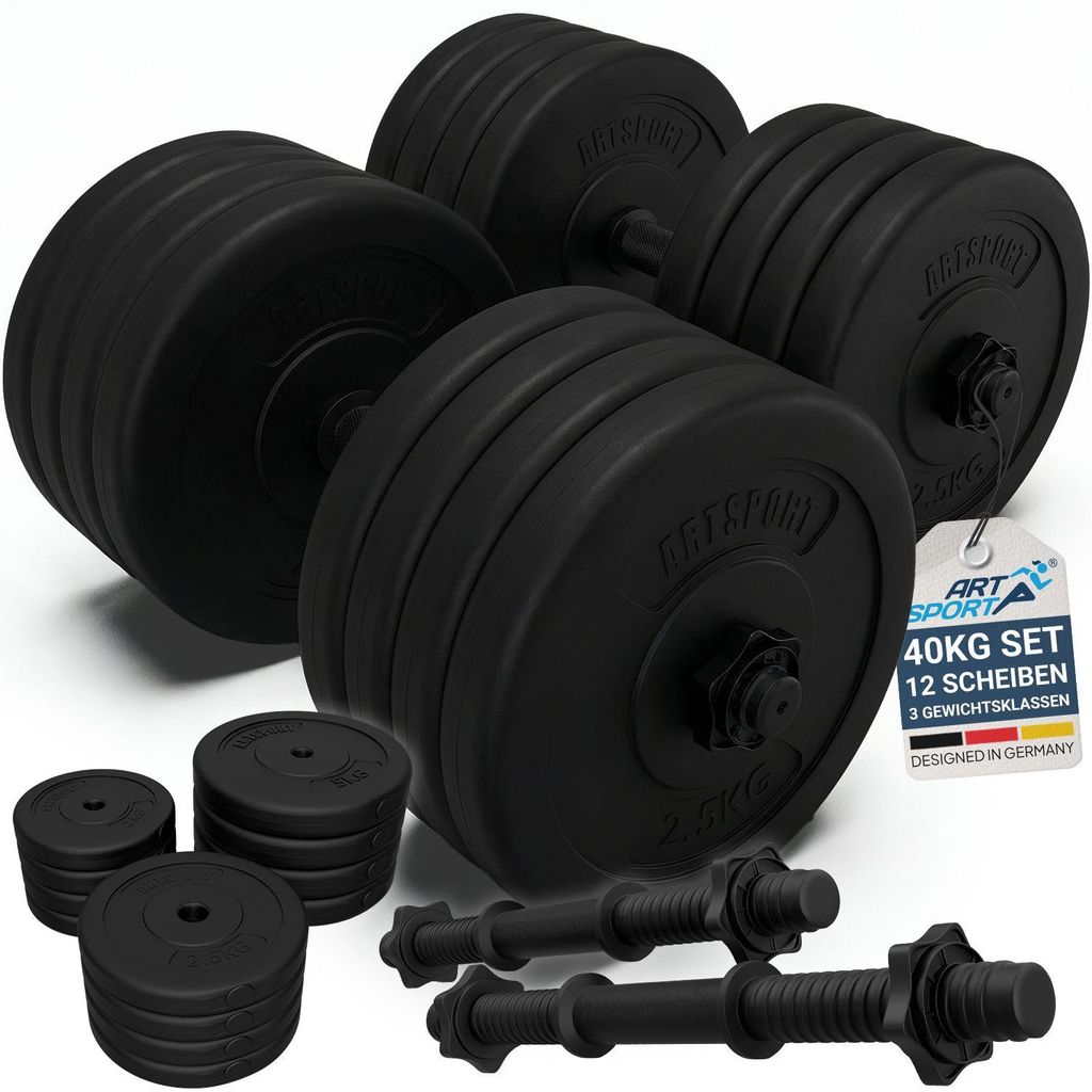 ArtSport 2er Hantelset 40kg - Kurzhantel Set mit 2 Produktbild 