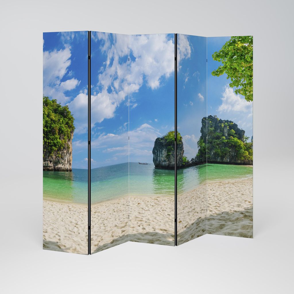 SpaceRebels Paravent Raumteiler - 5-teilig Raumtrenner, Druck 2-Seite - Raumtrenner - Trennwand Wohnung - Room Divider - Spanische Wand Deko Modern...