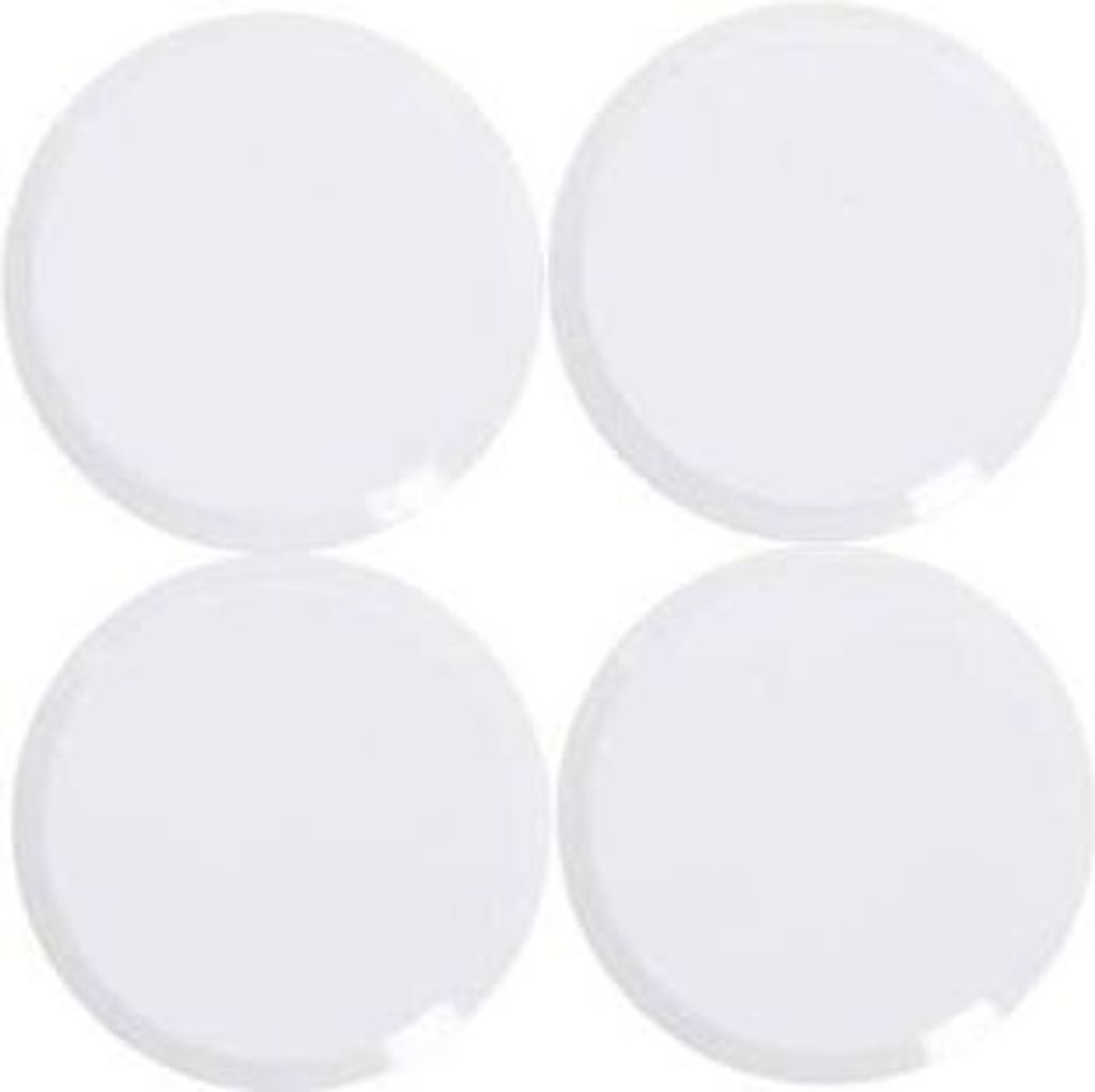 MAUL Magnet MAULpro rund 4 Stück 0,6 kg Kunststoff Ferrit bruchsicher erodiert lackiert Ø 2.9 x 1.1 cm weiß