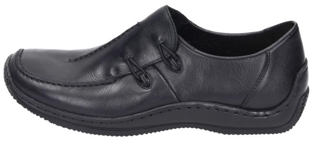 Rieker damskie buty wsuwane ze skóry naturalnej czarne, Zdjęcie produktu 