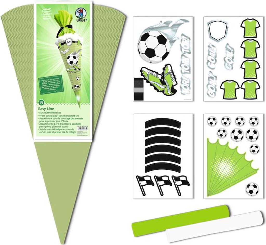 URSUS Schultüte Bastelset Easy Line "FUSSBALL" Produktbild 